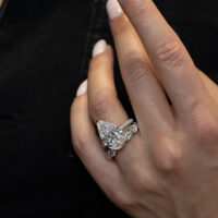 4 Carat Pear Pave Ring - Image 2