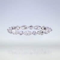 Round and Marquise Harmony Eternity Bands