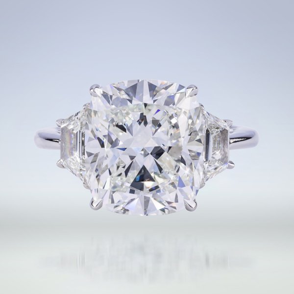 JOVOVASMILE 7 Carat Moissanite Rings 18K Gold Ring 9x13mm Emerald Cut  Moissanite Diamond Rings Engagement Women