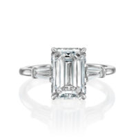 3 Carat Emerald and Baguette Ring