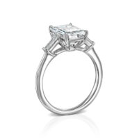 3 Carat Emerald and Baguette Ring - Image 2