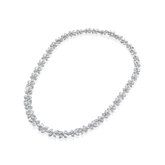 Marquise Pear Fleurette Tennis Necklace