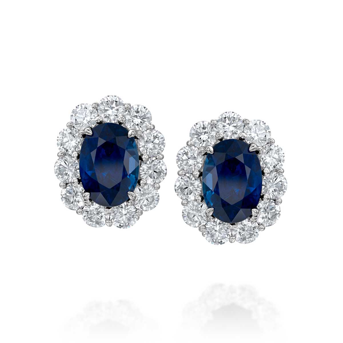 Sapphire Diamond Earrings